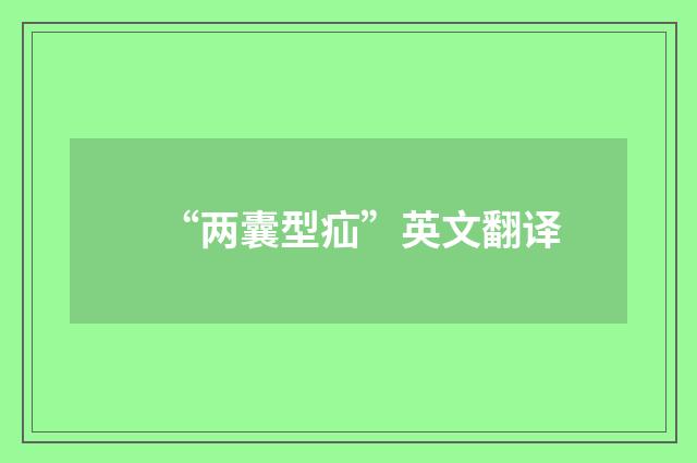 “两囊型疝”英文翻译