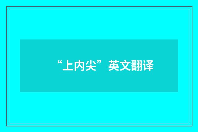 “上内尖”英文翻译
