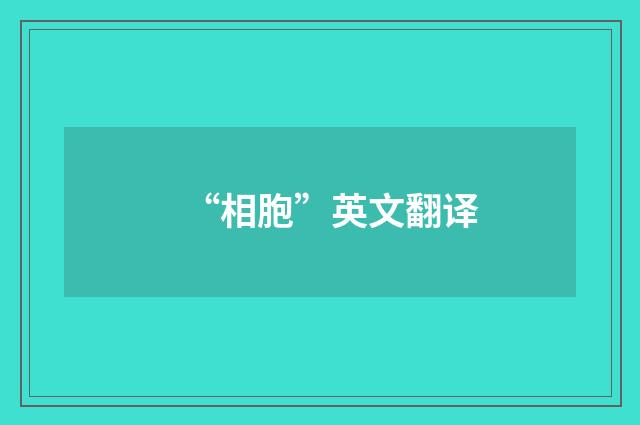 “相胞”英文翻译