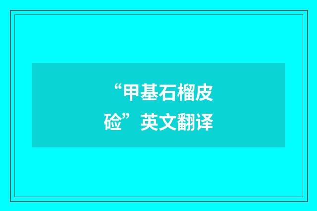 “甲基石榴皮硷”英文翻译