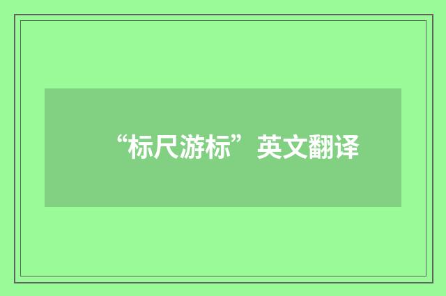 “标尺游标”英文翻译