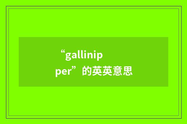 “gallinipper”的英英意思