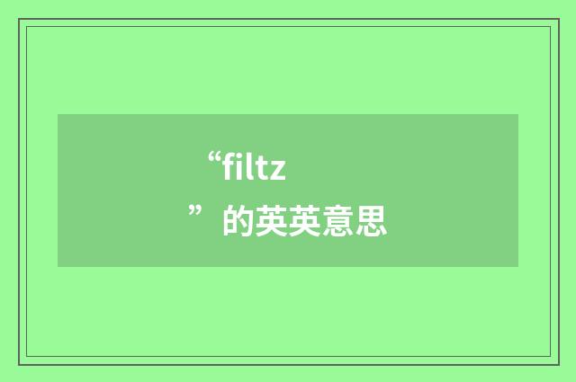 “filtz”的英英意思