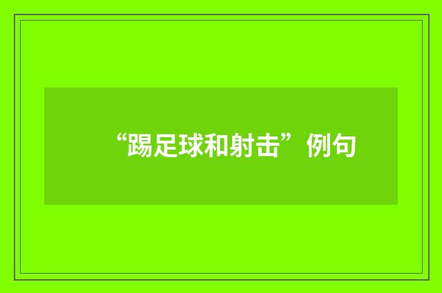 “踢足球和射击”例句