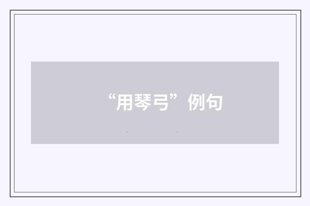 “用琴弓”例句
