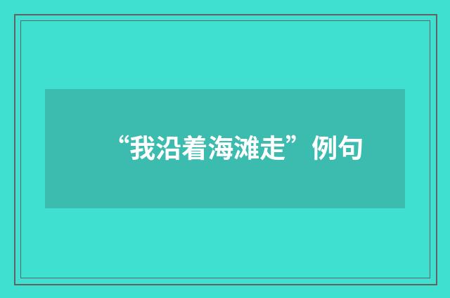 “我沿着海滩走”例句