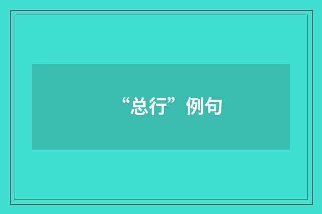 “总行”例句
