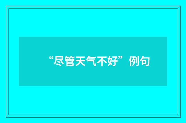 “尽管天气不好”例句
