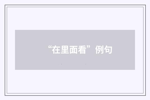 “在里面看”例句