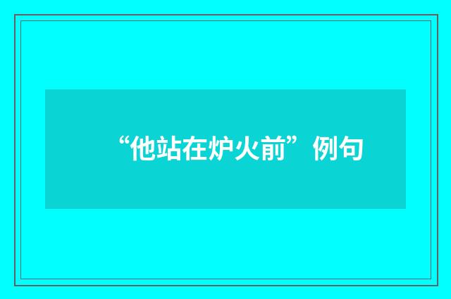 “他站在炉火前”例句