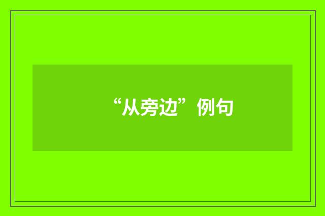 “从旁边”例句