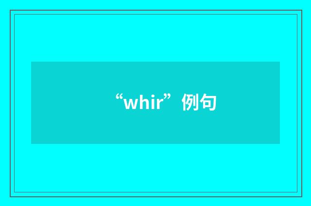 “whir”例句
