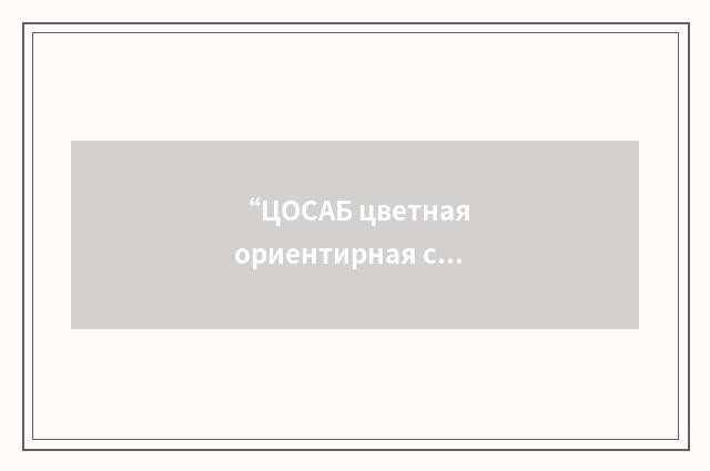 “ЦОСАБ цветная ориентирная сигнальная авиабомба”俄汉翻译