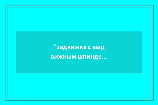 “задвижка с выдвижным шпинделем”俄汉翻译