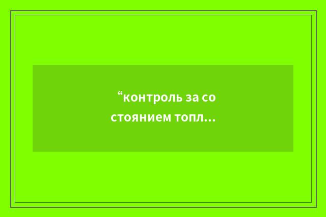 “контроль за состоянием топлива”俄汉翻译