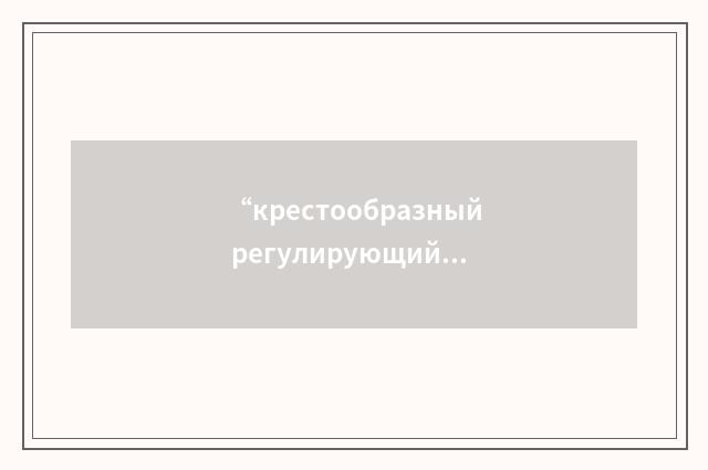 “крестообразный регулирующий стержень”俄汉翻译