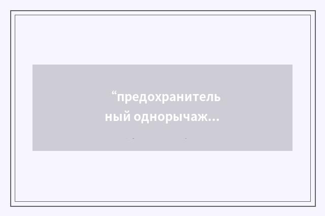 “предохранительный однорычажный клапан”俄汉翻译