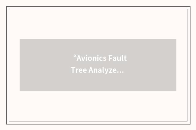 “Avionics Fault Tree Analyzer”缩略