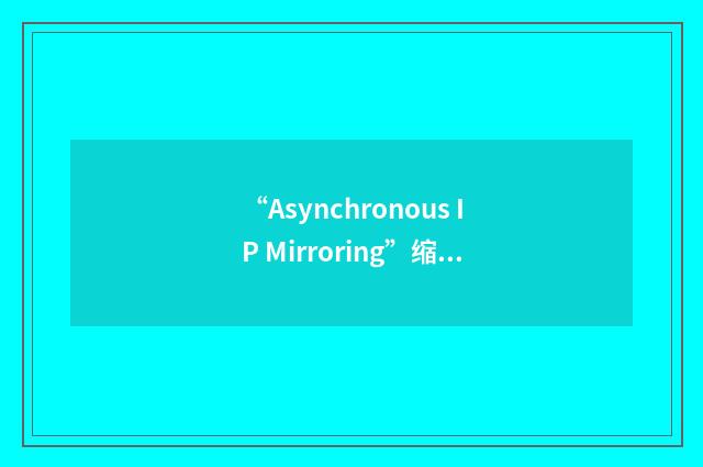 “Asynchronous IP Mirroring”缩略