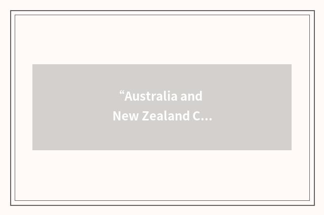 “Australia and New Zealand Chamber of Commerce”缩略
