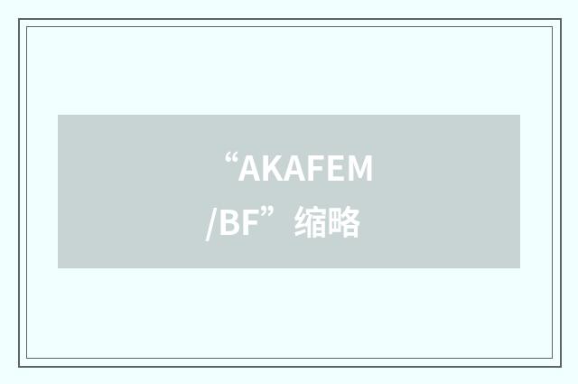 “AKAFEM/BF”缩略