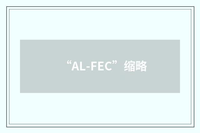 “AL-FEC”缩略