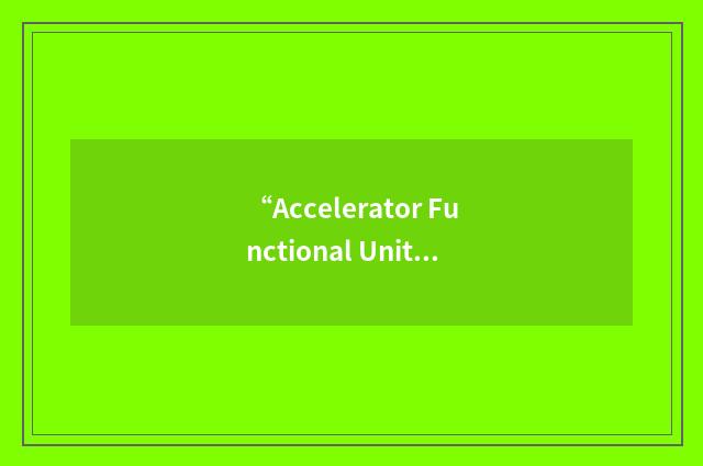 “Accelerator Functional Unit”缩略