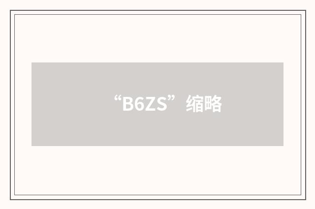 “B6ZS”缩略