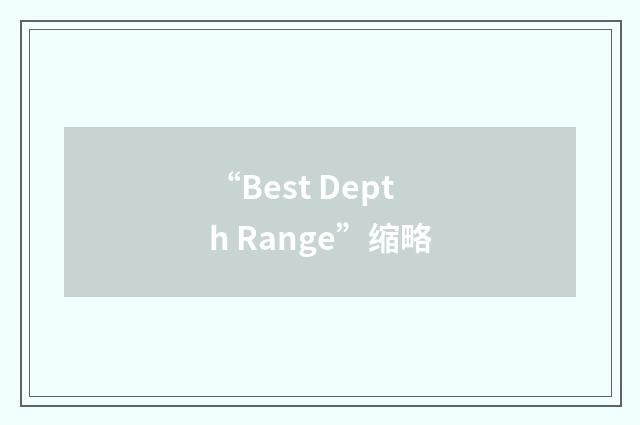 “Best Depth Range”缩略
