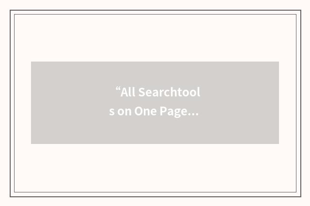“All Searchtools on One Page”缩略