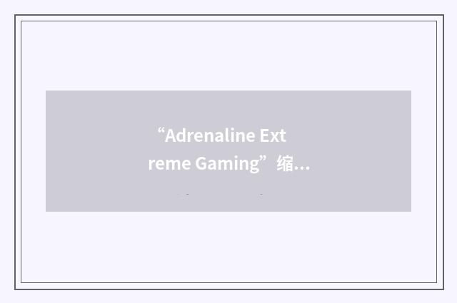 “Adrenaline Extreme Gaming”缩略