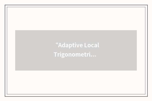 “Adaptive Local Trigonometric Decomposition”缩略