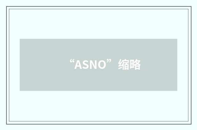 “ASNO”缩略