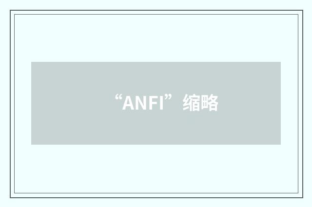 “ANFI”缩略