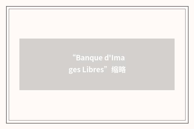 “Banque d'Images Libres”缩略
