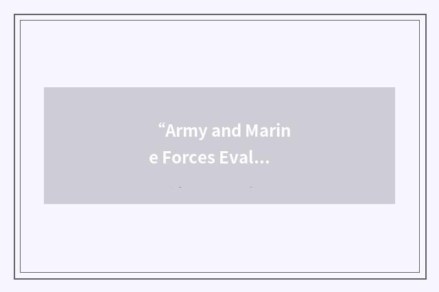 “Army and Marine Forces Evaluation System”缩略