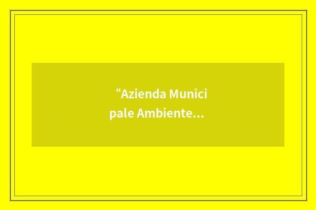 “Azienda Municipale Ambiente”缩略