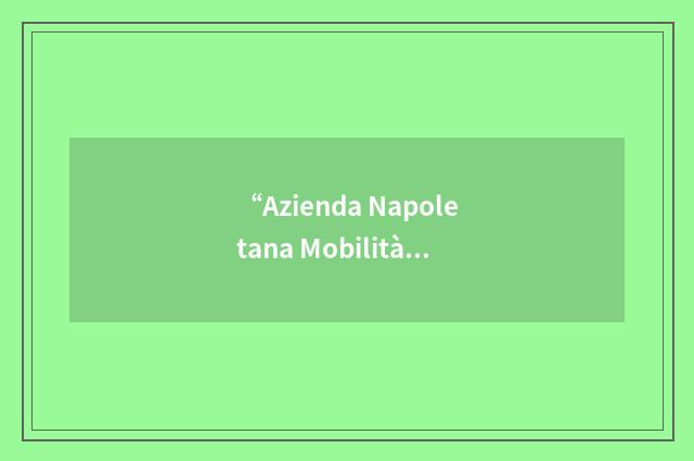 “Azienda Napoletana Mobilità”缩略