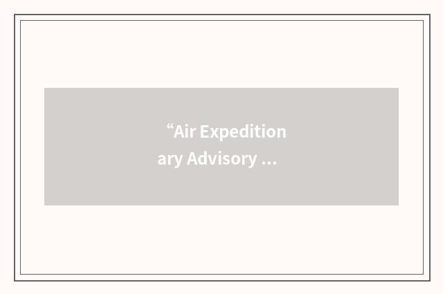 “Air Expeditionary Advisory Squadron”缩略
