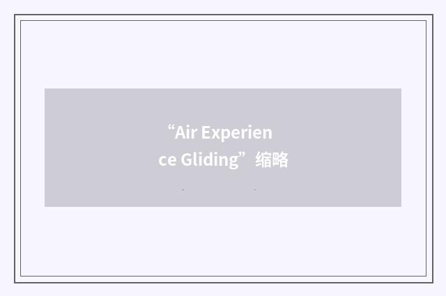 “Air Experience Gliding”缩略