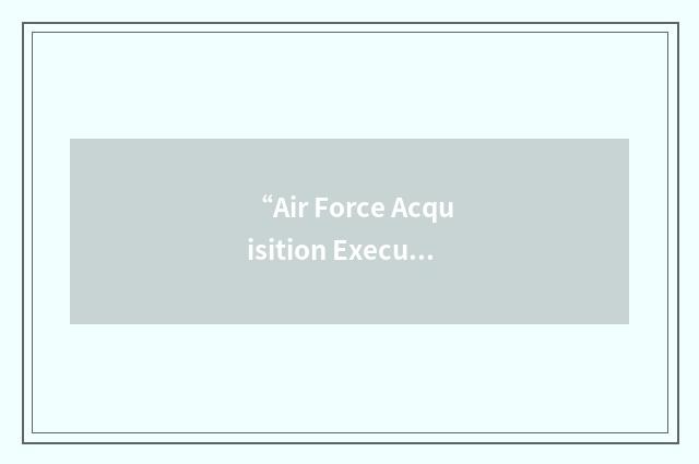 “Air Force Acquisition Executive System”缩略