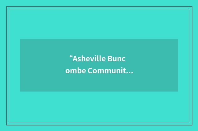 “Asheville Buncombe Community Relations Council”缩略