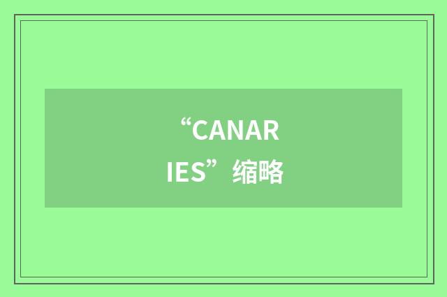 “CANARIES”缩略