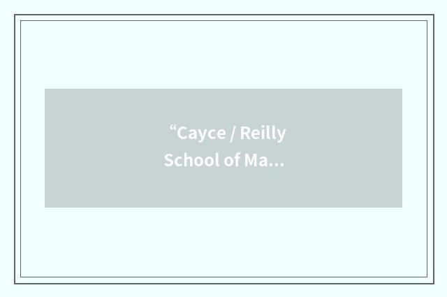 “Cayce / Reilly School of Massotherapy”缩略