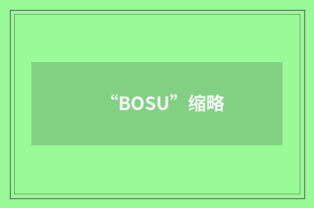 “BOSU”缩略