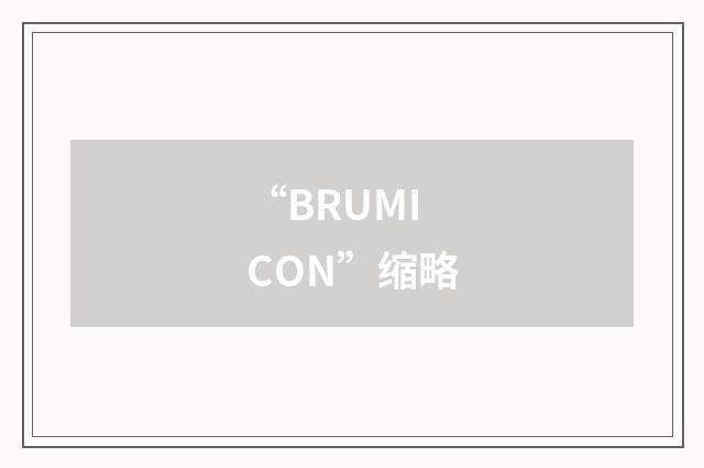 “BRUMICON”缩略