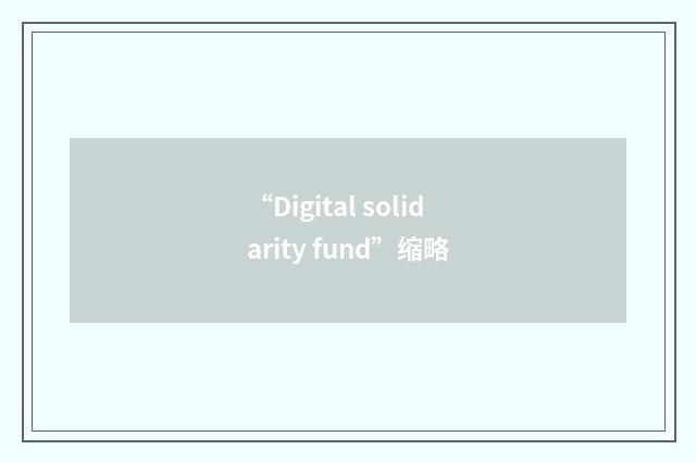 “Digital solidarity fund”缩略