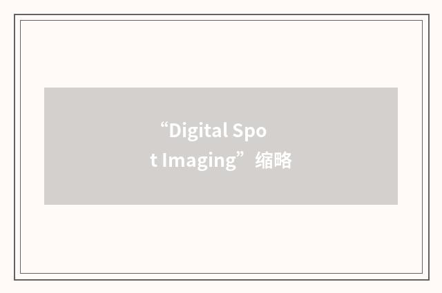 “Digital Spot Imaging”缩略