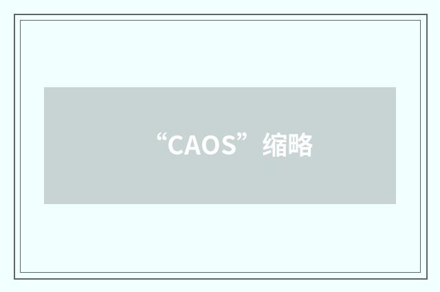 “CAOS”缩略