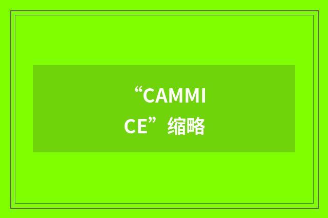 “CAMMICE”缩略